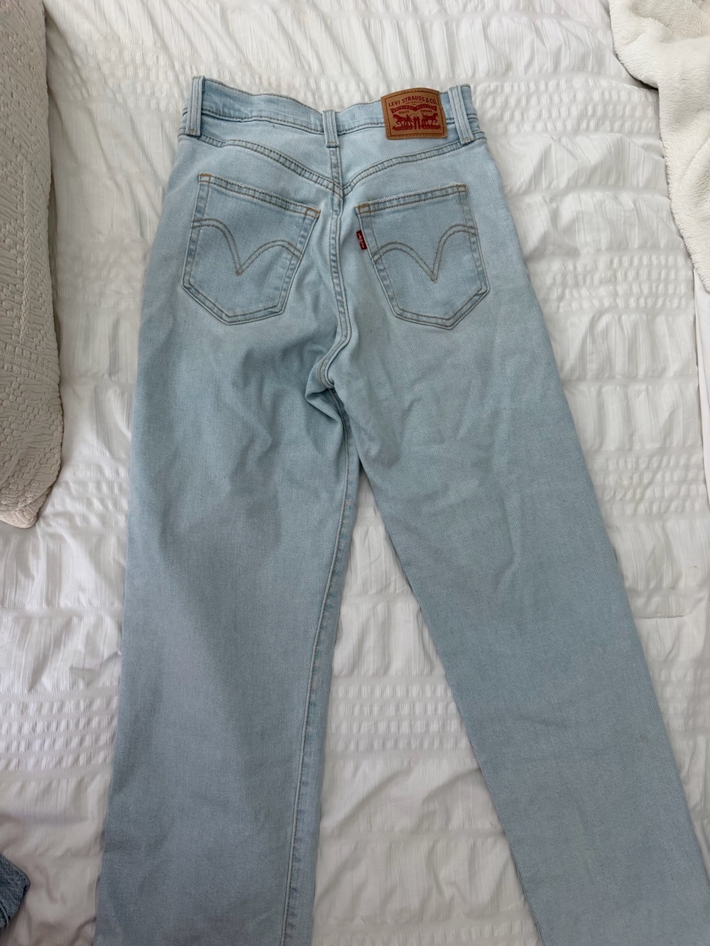 Levi's Light Blue High-Rise Straight Jeans